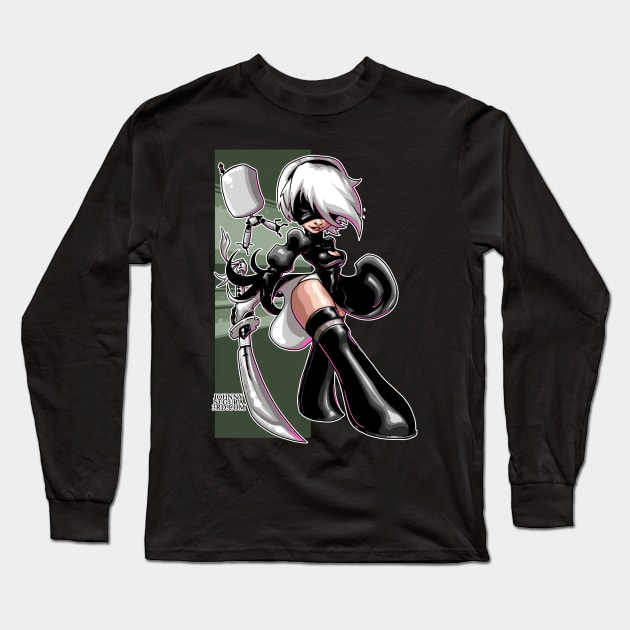 Chibi 2-b Long Sleeve T-Shirt by JohnnySegura3rd